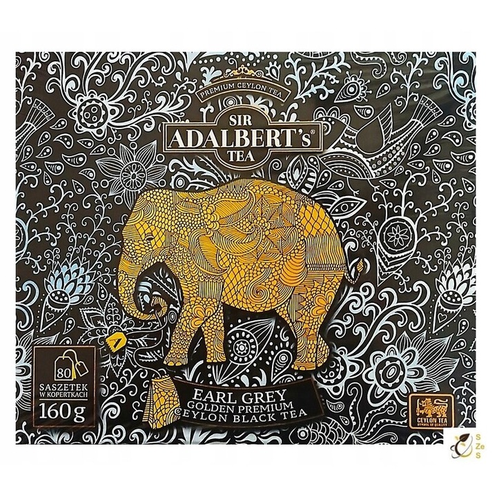 Adalbert's Earl Gray GOLDEN PRÉMIUM tea 80x2g, fekete, expressz