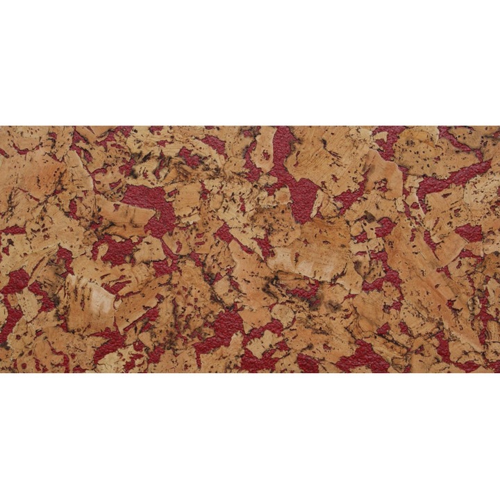 Placa decorativa de pluta Cork-System Vario Rojo, naturala, 600x300x3mm