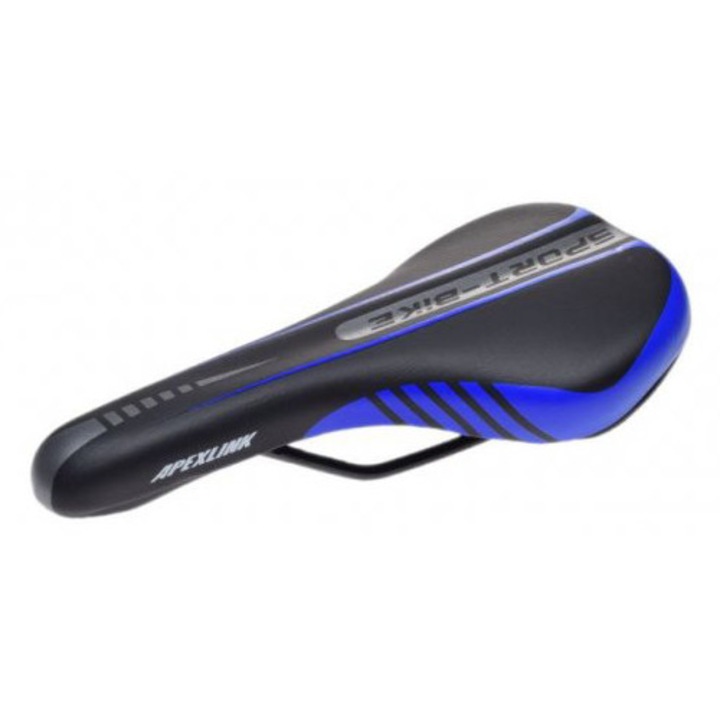 WMX MTB kerékpár nyereg, 275x140mm, fekete/kék, 291g
