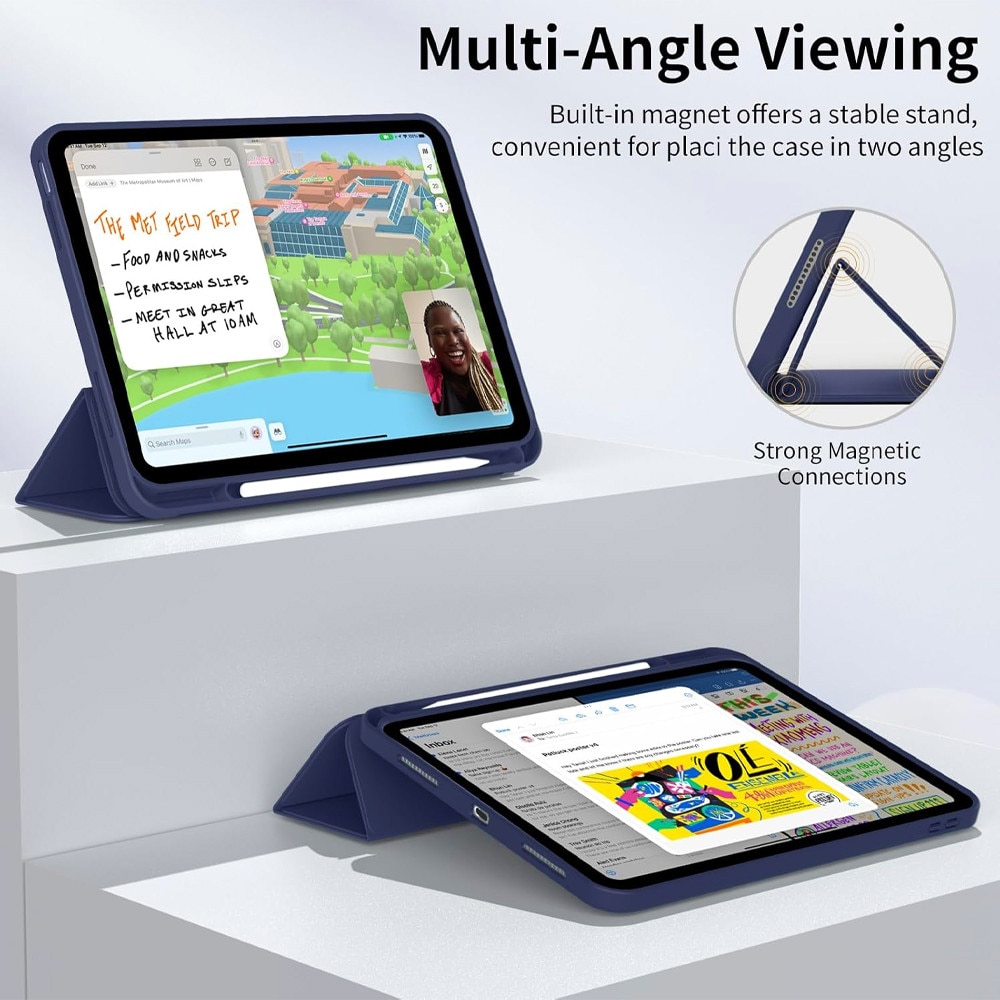 Husa Tableta FlexPro pentru Samsung Galaxy Tab S10 FE Plus, Protectie Completa, Functie Stand, Suport Creion, Albastru