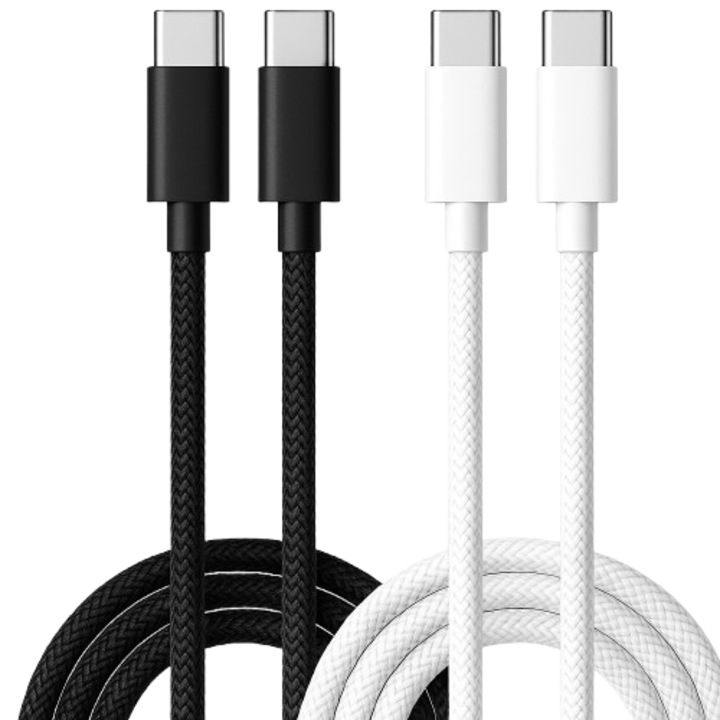 Cablu USB-C la USB-C, Incarcare Rapida 60W, 1 m, negru, compatibilitate universala