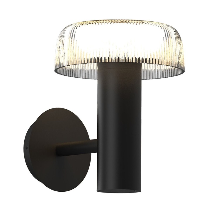 BLUET външна соларна лампа Kinkiet, черна, LED 2.5W, 200lm, IP44, 17.9x15.1x14.6cm