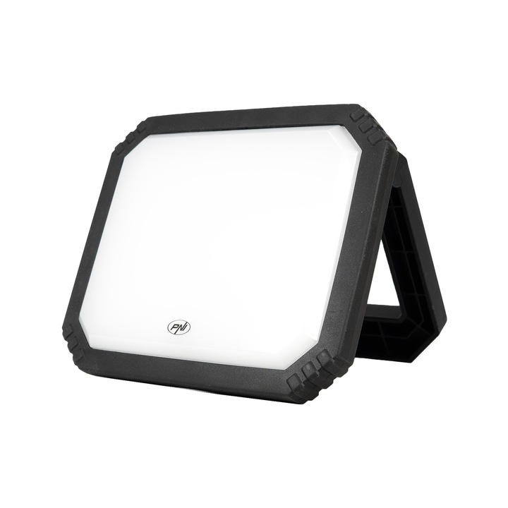 Lampa LED de lucru PNI LW10 10W, portabila, reincarcabila, cu acumulator 2 x 18650 4000mAh, lumina rece (6500K), IP54, 700 lm, 2 niveluri luminozitate
