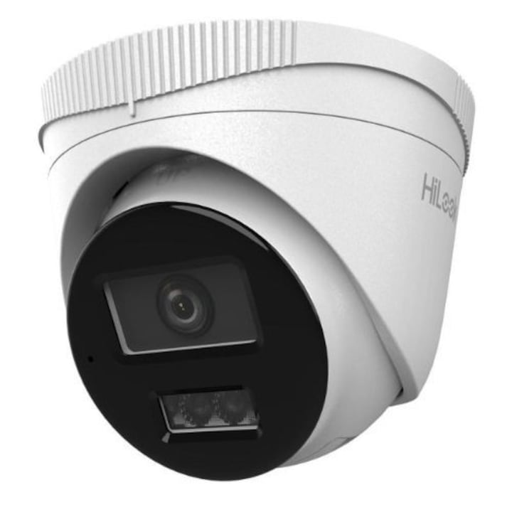 IP камера HiLook, 4MP, 2.8mm обектив, Smart Hybrid Light, микрофон, PoE, IP67 - IPC-T240HA-LU