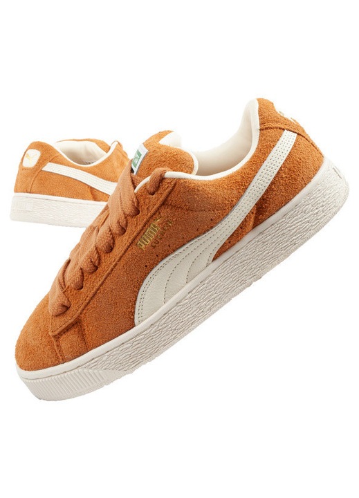 Puma Suede XL Hairy bőrből készült sportcipő, divatos barna [397241 04], Barna