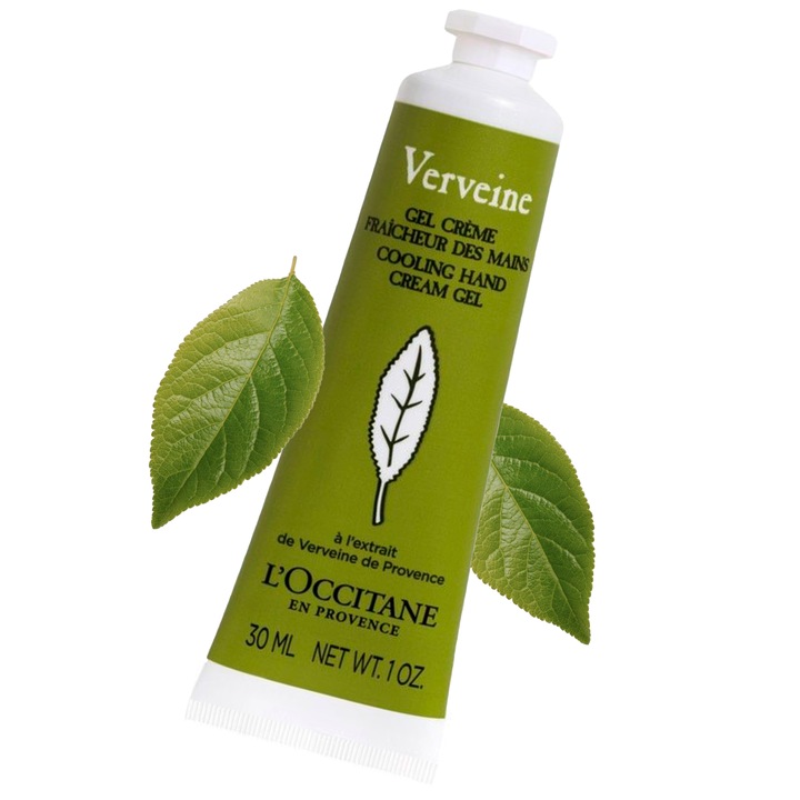 Crema de maini L'Occitane Verveine, racoritoare, 30 ml, gel usor, cu extract de verbina, parfum citric