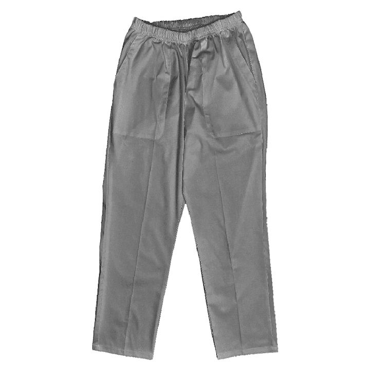 Мъжки медицински панталон, стилен, еластичен, полиестер/памук/еластан, сив, 2XL INTL