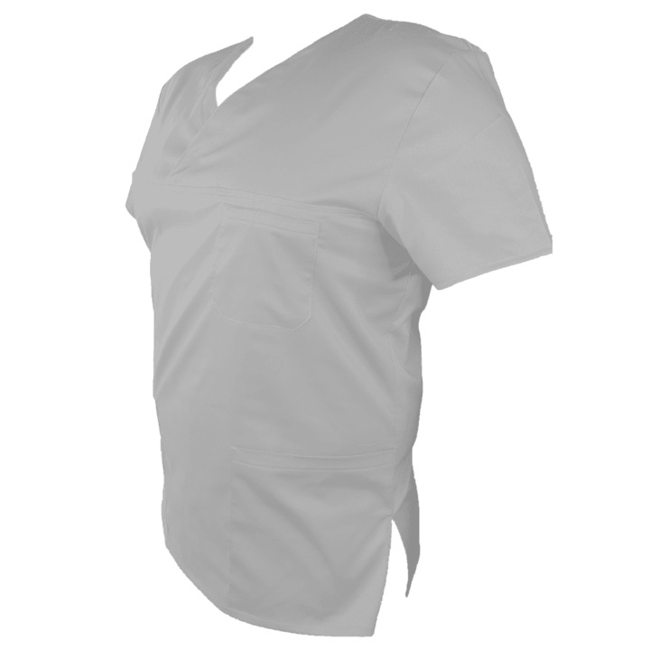 Мъжка медицинска рокля, стил Pe, класически модел, полиестер/памук/еластан, сива, XS INTL