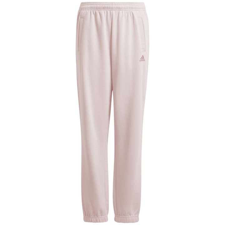 Gyerek sportnadrág, adidas, Essentials, rózsaszín, polár, pamut