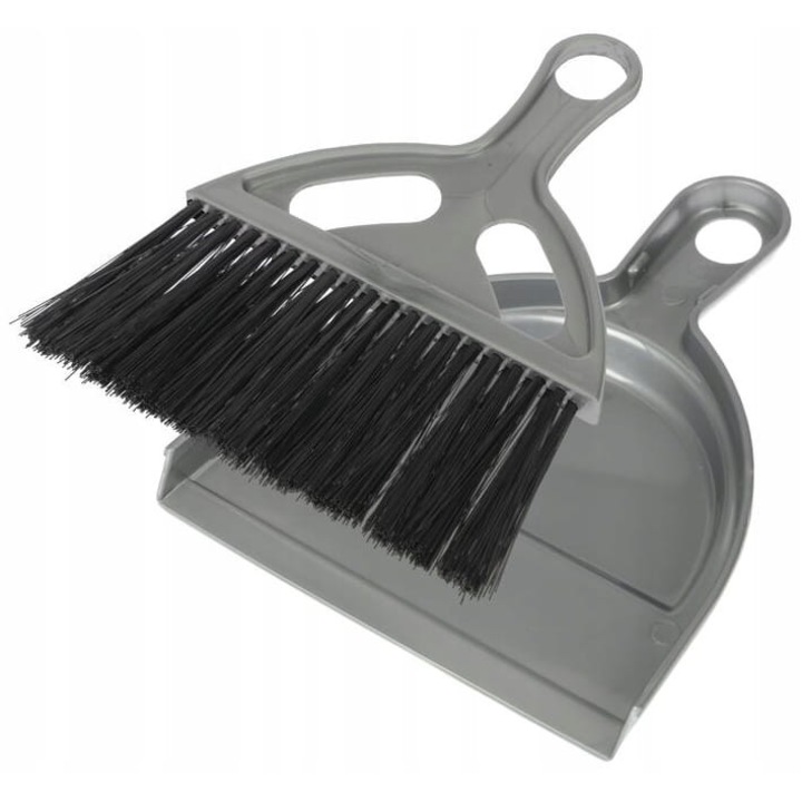 Set zmiotka cu sufelca, Ravi, gri, 19,5x16cm