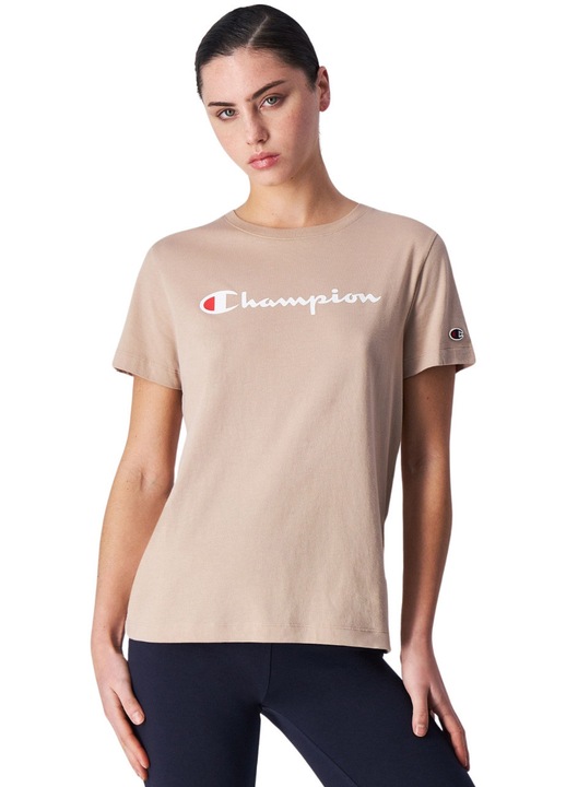 Tricou sport dama, Champion, SS Tee, bej, bumbac, XS INTL