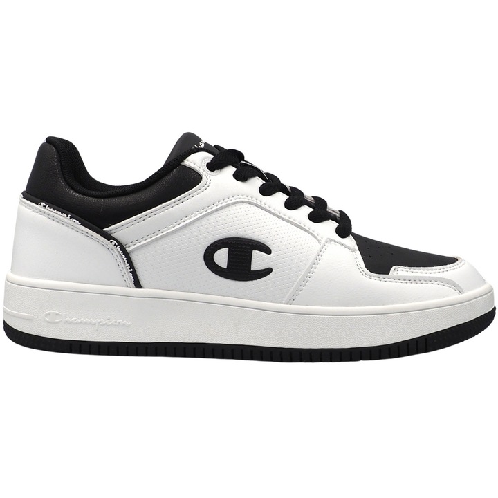 Pantofi dama Champion, RD18 2.0, croiala joasa, negru/alb, piele ecologica, 37.5 EU