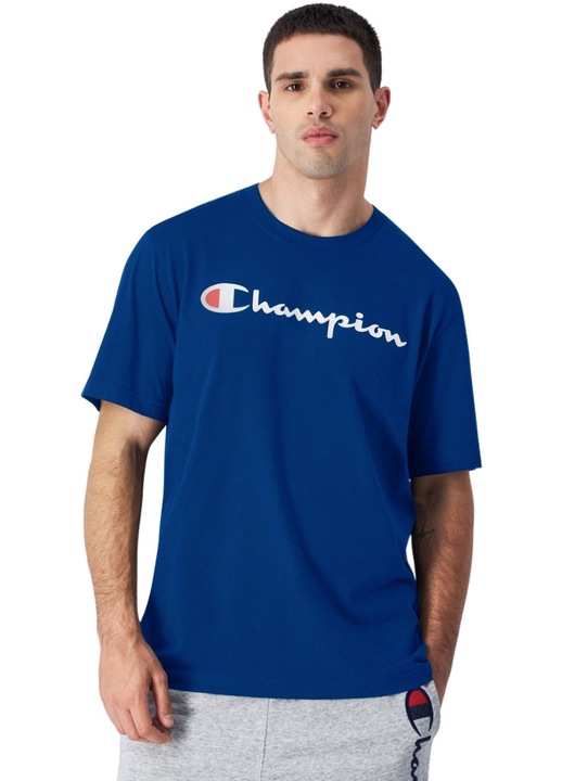 Champion férfi póló, kék, normál szabású, 100% pamut, L INTL