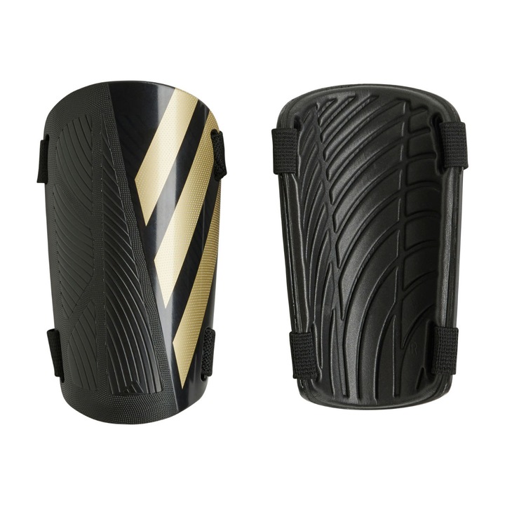 Aparatori de glezne pentru fotbal adidas Tiro Training Junior, negre, marimea M, set cu 2 bucati