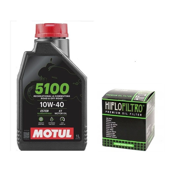 Motul 5100 1L 10W40 4T olaj + HF303 szűrő - Moto Quad ATV MA2 robogó készlet
