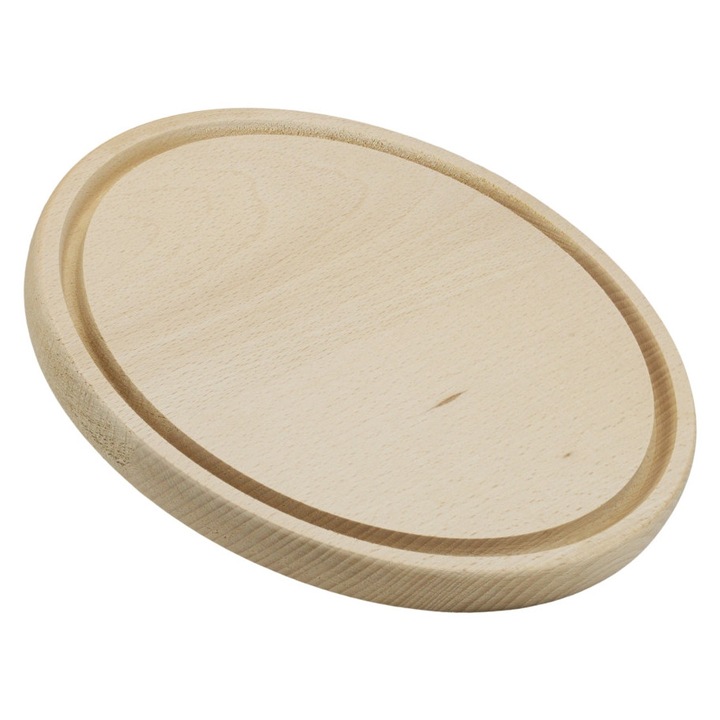 Tocator rotund 24 cm, lemn fag, grosime 2 cm, OnemisFlot