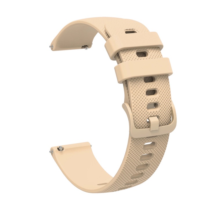 Huawei Watch Gt2/Gt3 okosórához való szíj, Hurtel, szilikon, 42 mm, bézs