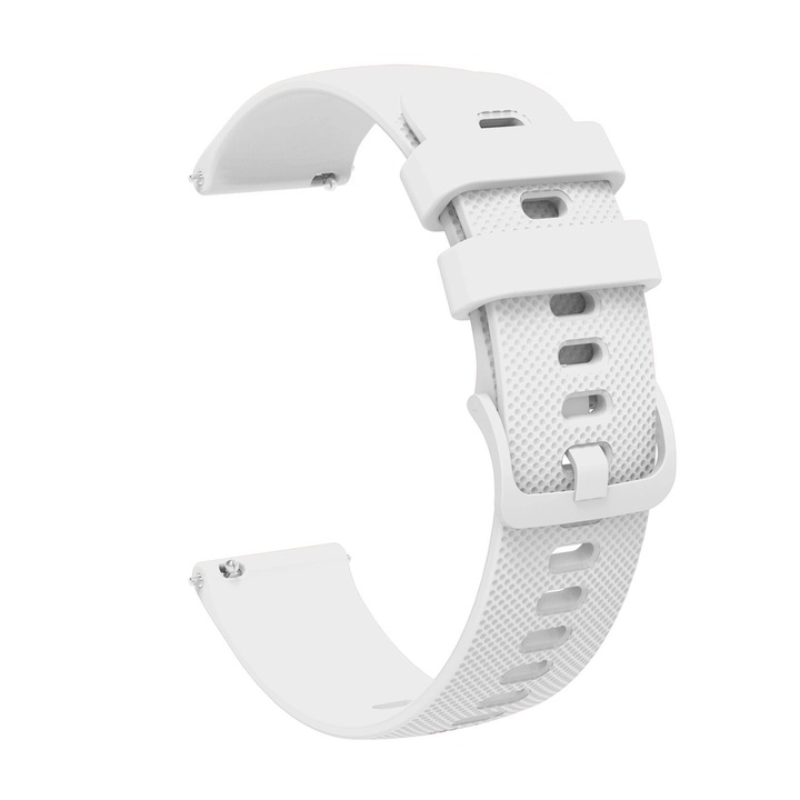 Szilikon szíj Hurtel okosórához, Huawei Watch Gt2/Gt3 kompatibilis, 42 mm, fehér