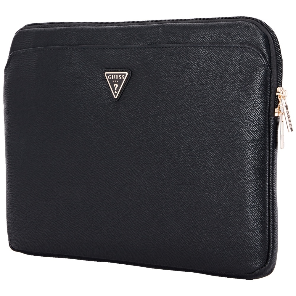 Husa cu Fermoar pentru Laptop, 14" - Guess Grained Triangle Logo - Negru