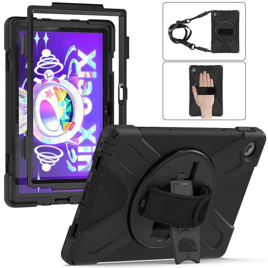 Husa tableta eSTUFF CHICAGO Full Body Defender pentru Lenovo TAB M10 Plus Gen 3 10.6, neagra