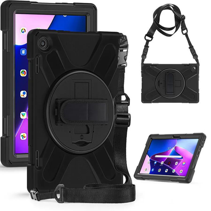 Husa tableta eSTUFF CHICAGO Full Body Defender pentru Lenovo TAB M10 Plus Gen 3 10.6, neagra
