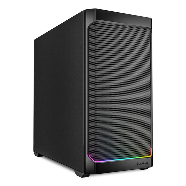 Carcasa ATX Semi-tower Sharkoon MK4, MicroATX, neagra