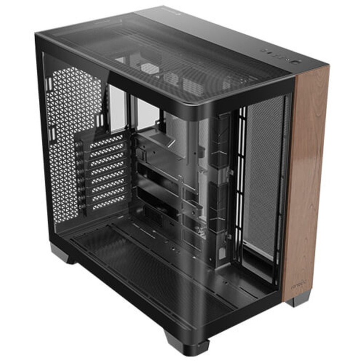 C8 Curve Wood Full Tower Negru