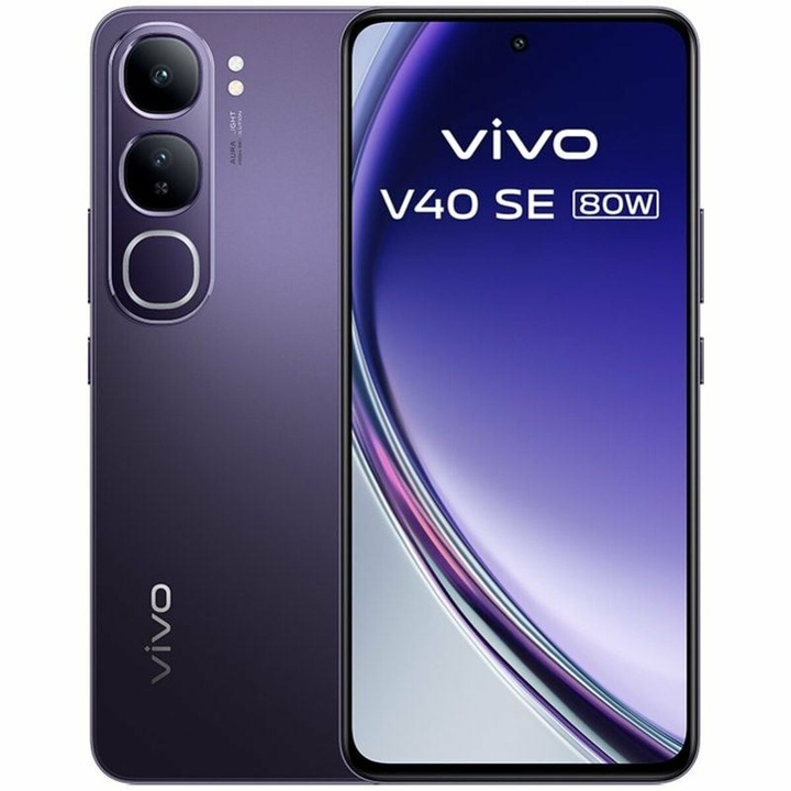 Мобилен телефон Vivo, V40 SE, Octa Core, 8 GB RAM, 256 GB, Черен, 6.67"