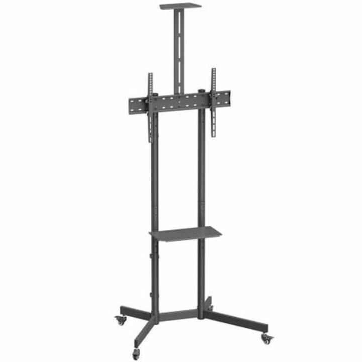 Aisens FT70TE-335 ТВ шкаф, 70", 37", 45 кг, черен, с колелца, 2 рафта