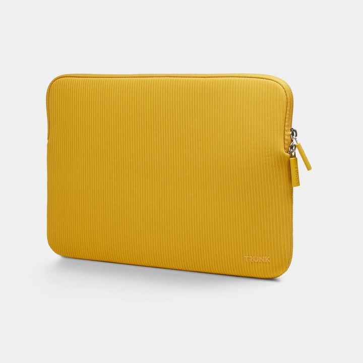 Husa laptop Trunk Ribbet, Catifea, Pentru MacBook Pro/Air 13", Galben