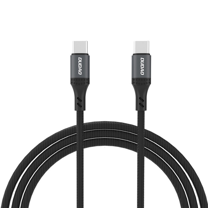Cablu Dudao L3CC USB-C la USB-C 60W, 2m, negru