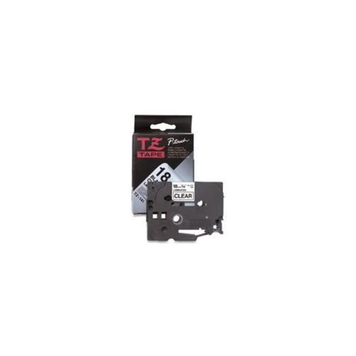 Banda etichete Brother, text negru pe fundal transparent, 18mm