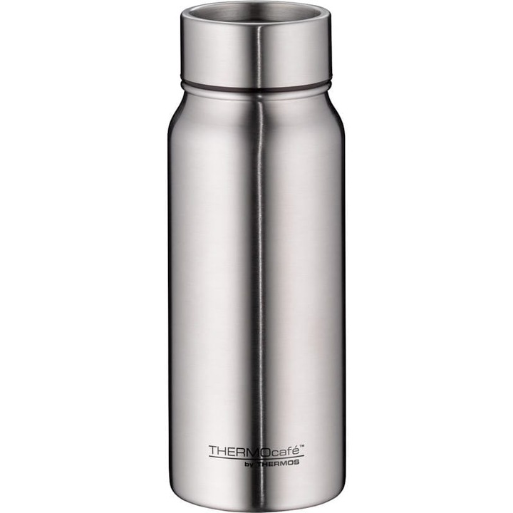 Cana termica Thermos, 0,5 l, inox, izolatie vid, capac cu buton, 210x83mm