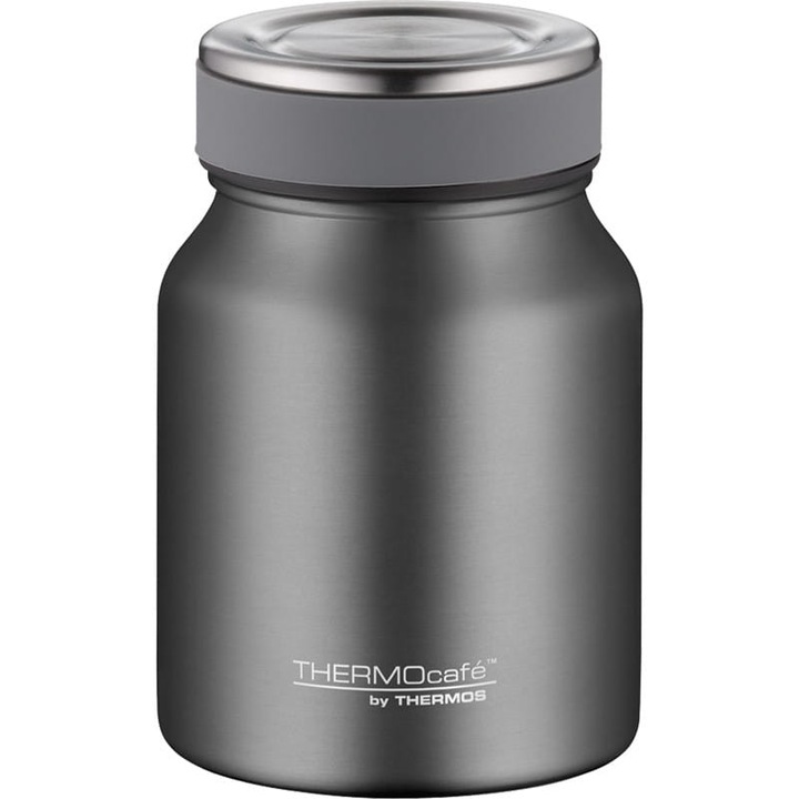 Termos pentru mancare Thermos, 500 ml, inox, capac cu silicon, gri