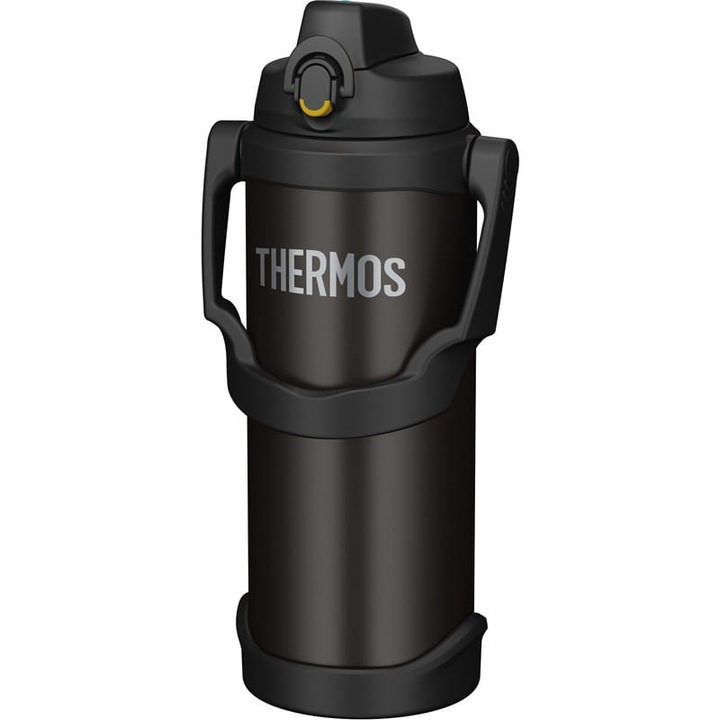 Termos sportiv Thermos 2,5 l, negru, deschidere rapidă, gura largă