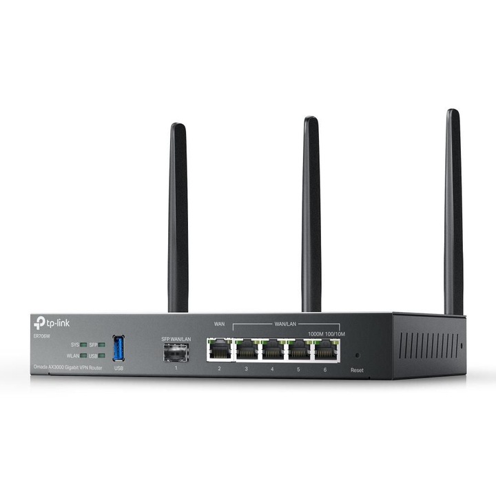 Omada AX3000 Gigabit VPN router, 2,4 GHz, 5 GHz