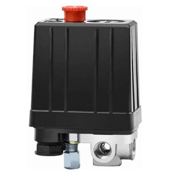 Comutator de presiune pentru compresor cu 4 iesiri, 90-120 PSI, 240V, dimensiuni 82x52x127mm, seturi scule