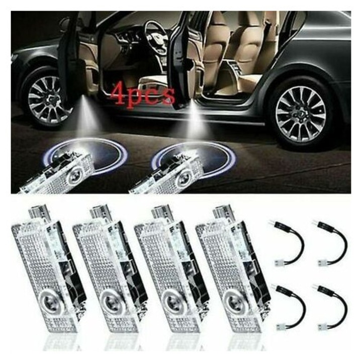 Set 4 x Lumini LED Proiector Logo Usa BMW