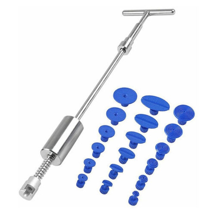 Set unelte reparare caroserie, 2 in 1, 18 tab-uri, 49.8x11.9cm, pentru indepartarea denivelarilor auto