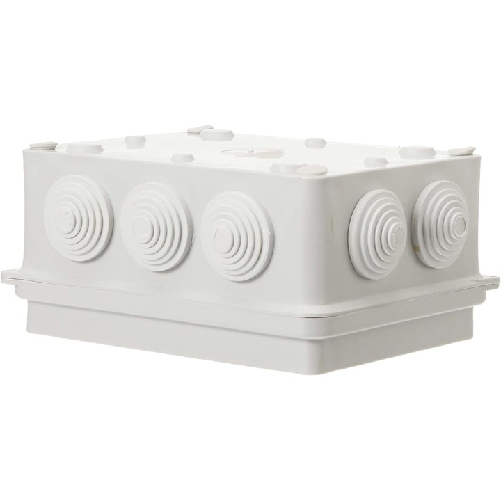 Cutie conexiuni dreptunghiulara rezistenta la apa 150x110x70mm, IP54, rezistenta la foc 750C