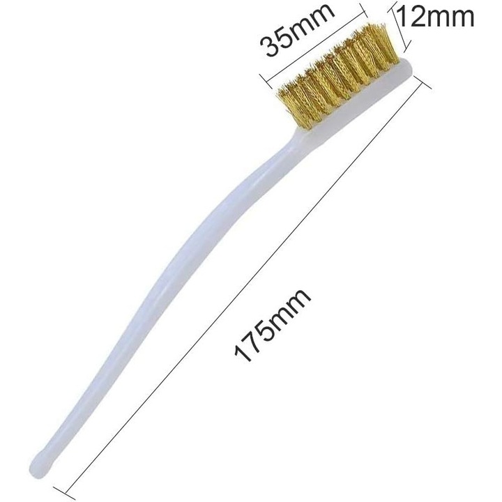 2 db 3D tisztítókefe készlet, réz, nylon, fehér-sárga, 15x170mm