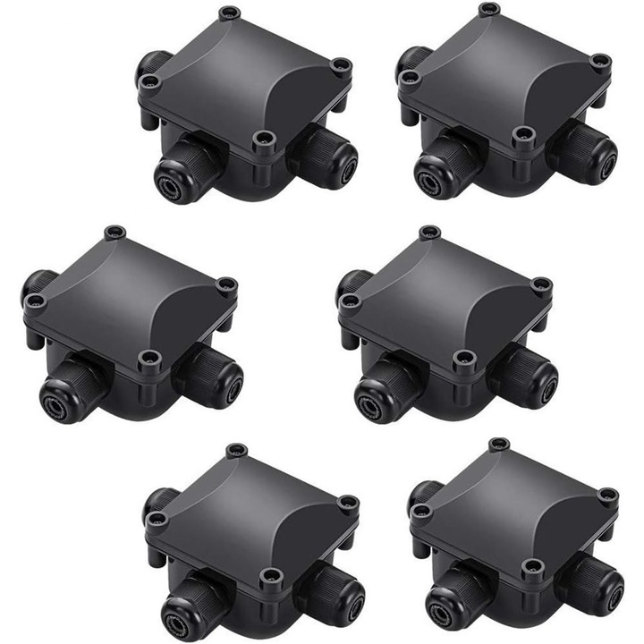 Cutie de conexiuni etansa 6 piese 3 cai IP68 115x95x50mm