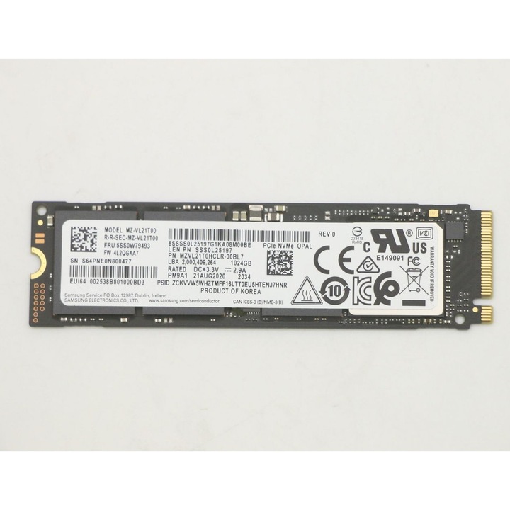 Dysk SSD Lenovo 1TB M.2 2280 PCIe NVMe OPAL 2.0
