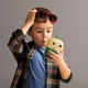 Mini imprimanta termica pentru copii cu camera foto si video, verde, 13,2x4,5x9,1cm, set cu 3 role de hartie termica