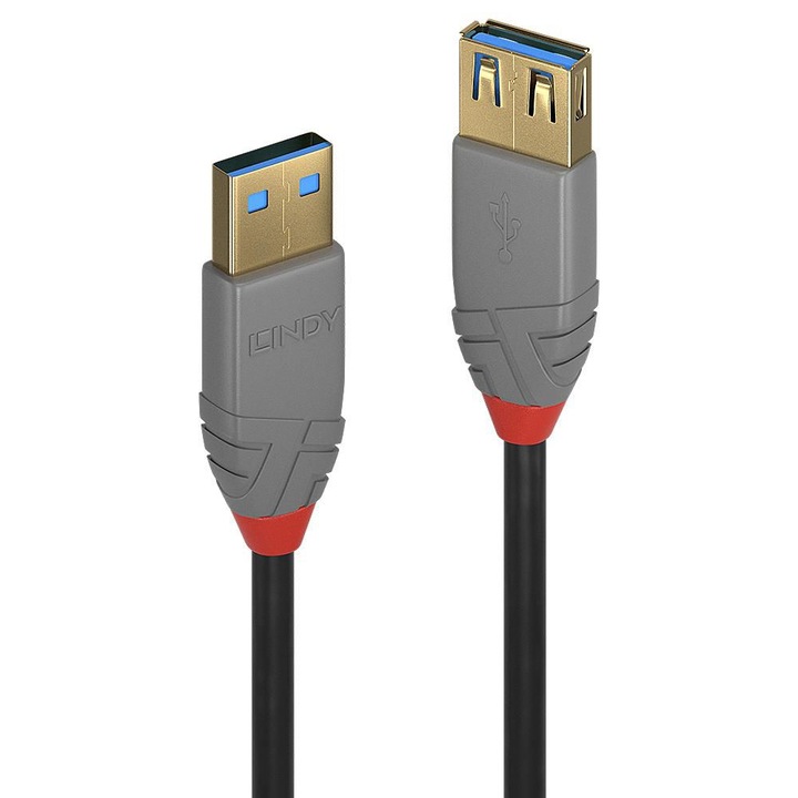 Удължител USB 3.2 Тип A Lindy 2м, Anthra Line