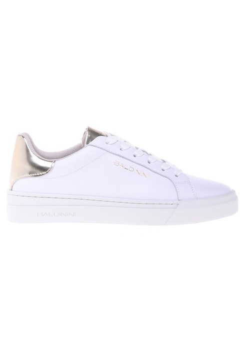 Baldinini, Pantofi sport de piele si piele ecologica, Alb, 39