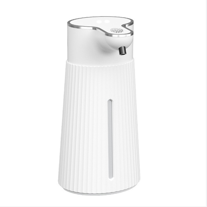 Dispenser automat de sapun, Momcbebe, 13.5 oz / 400 ml, fara contact, waterproof, 18.5x9.5cm, alb