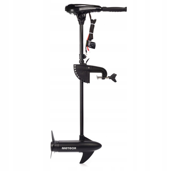 Elektromos csónakmotor, Meteor, Nrs-68x, Vonóerő: 68 font/309 kg, Bemeneti teljesítmény: 768 W, Bemeneti feszültség/áram: 12 V/64 A, Sebességfokozatok száma: 5 előre/3 hátra, Teljes hossz: 110 cm, Oszlophossz: 76 cm, Propellerhossz: 18-30 cm