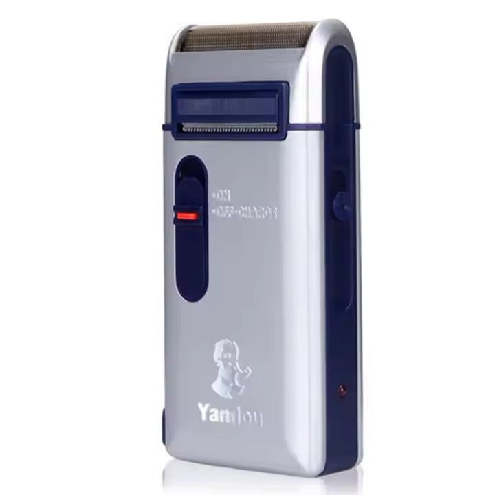 Aparat de ras electric pentru barbati SC-W300, reincarcabil, 2 capete taiere, cu acumulator si cablu USB, Negru/Argintiu