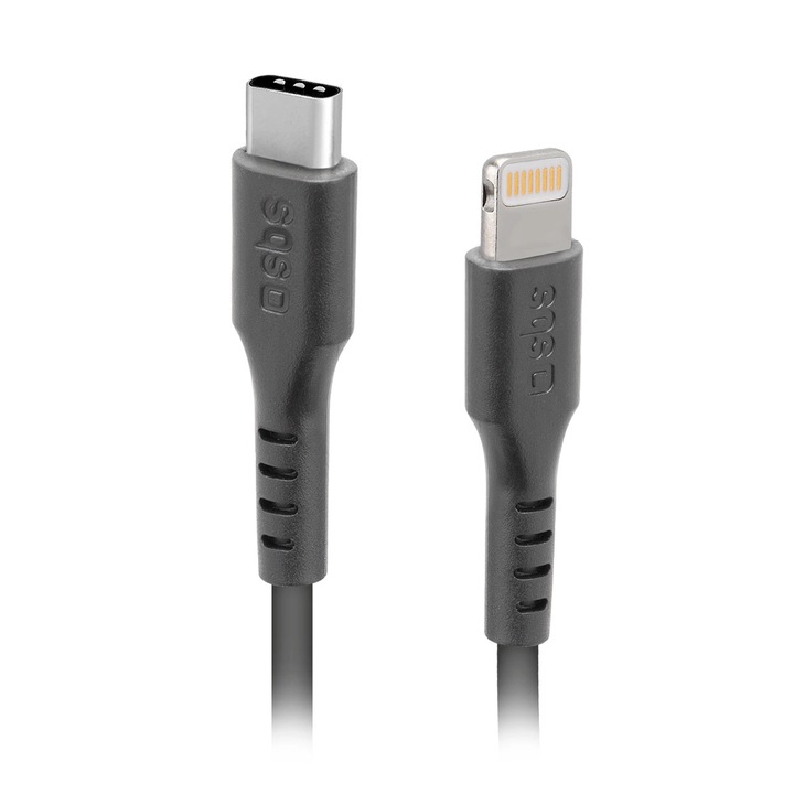 Cablu de date SBS TECABLELIGTC1K USB-C - Lightning 1m, negru
